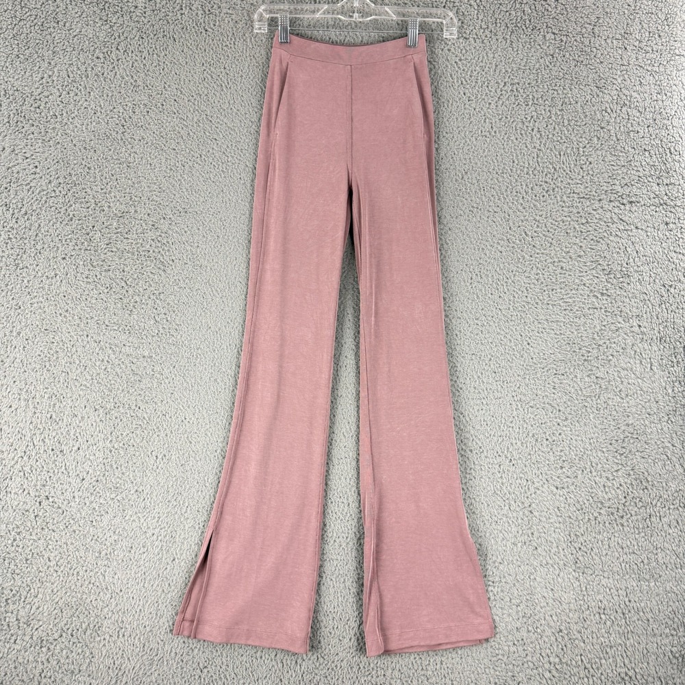 Lululemon Drapey Softstreme Flared Pant Womens XXXS Twilight Rose High Rise Slit